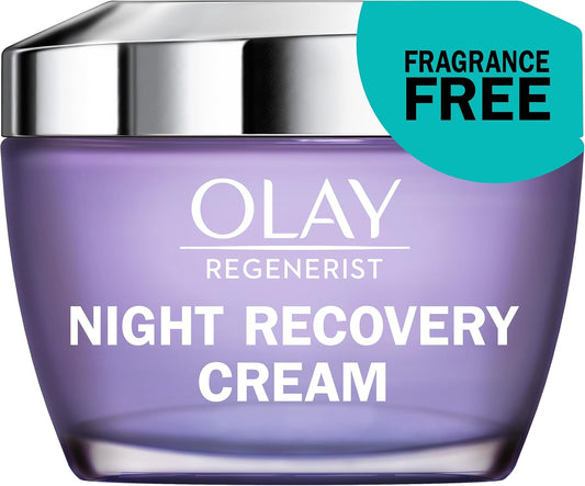 Olay Anti-Aging Night Cream for Women – Fragrance-Free, Hydrating & Wrinkle-Reducing Moisturizer, 1.7oz