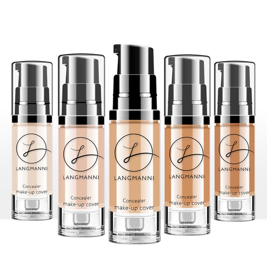 Base de maquillaje líquida hidratante LANGMANNI: resistente al agua y con una cobertura impecable