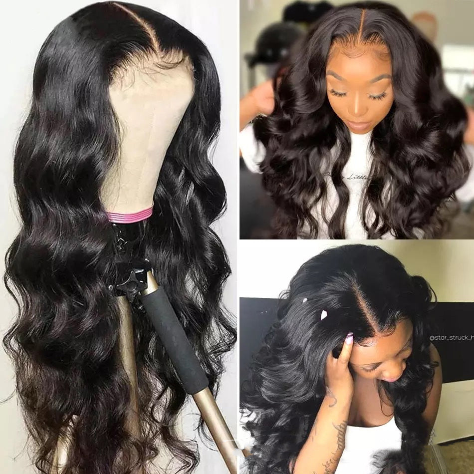 LuxuryGlow Body Wave Human Hair Lace Front Wig – 100% Real Hair, Dyeable & Hand-Woven