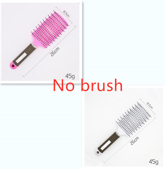 Cepillo desenredante antienredos LuxuryGlow: masajeador del cuero cabelludo y peine de cerdas para mujeres