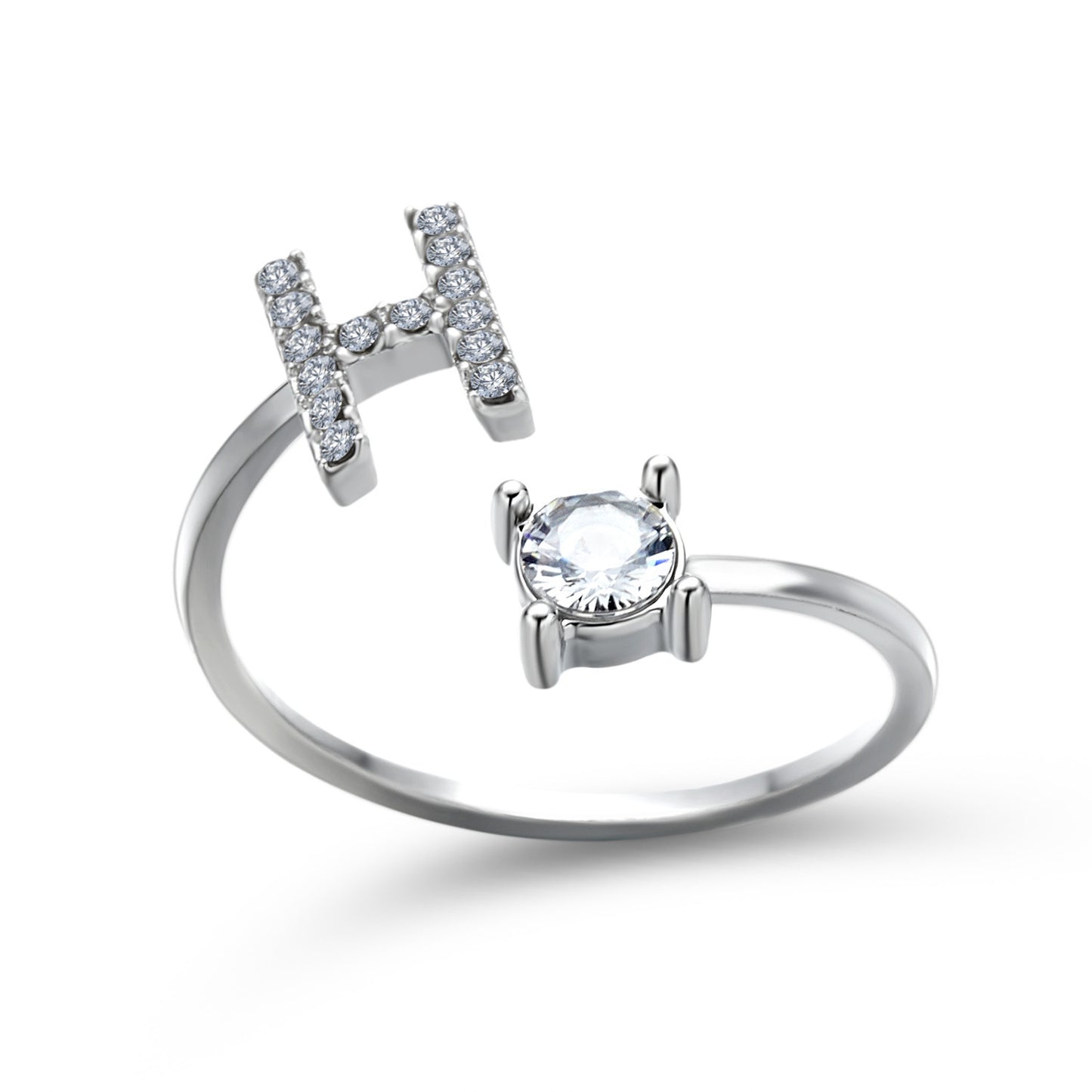 New Design Adjustable 26 Initial Letter Ring Fashion Jewelry For Women Simple Elegant Jewelry - LUXURY GLOW