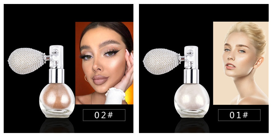 Iluminador en aerosol con brillo TEAYASON: polvos brillantes para rostro y cuerpo