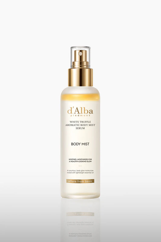 Suero corporal aromático con trufa blanca d'Alba (180 ml) – Spray corporal hidratante vegano 