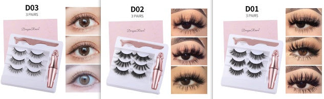 LuxuryGlow MAGNI™ Magnetic Eyeliner & Eyelashes Set – 5 Pairs, Tweezers & Mirror Case