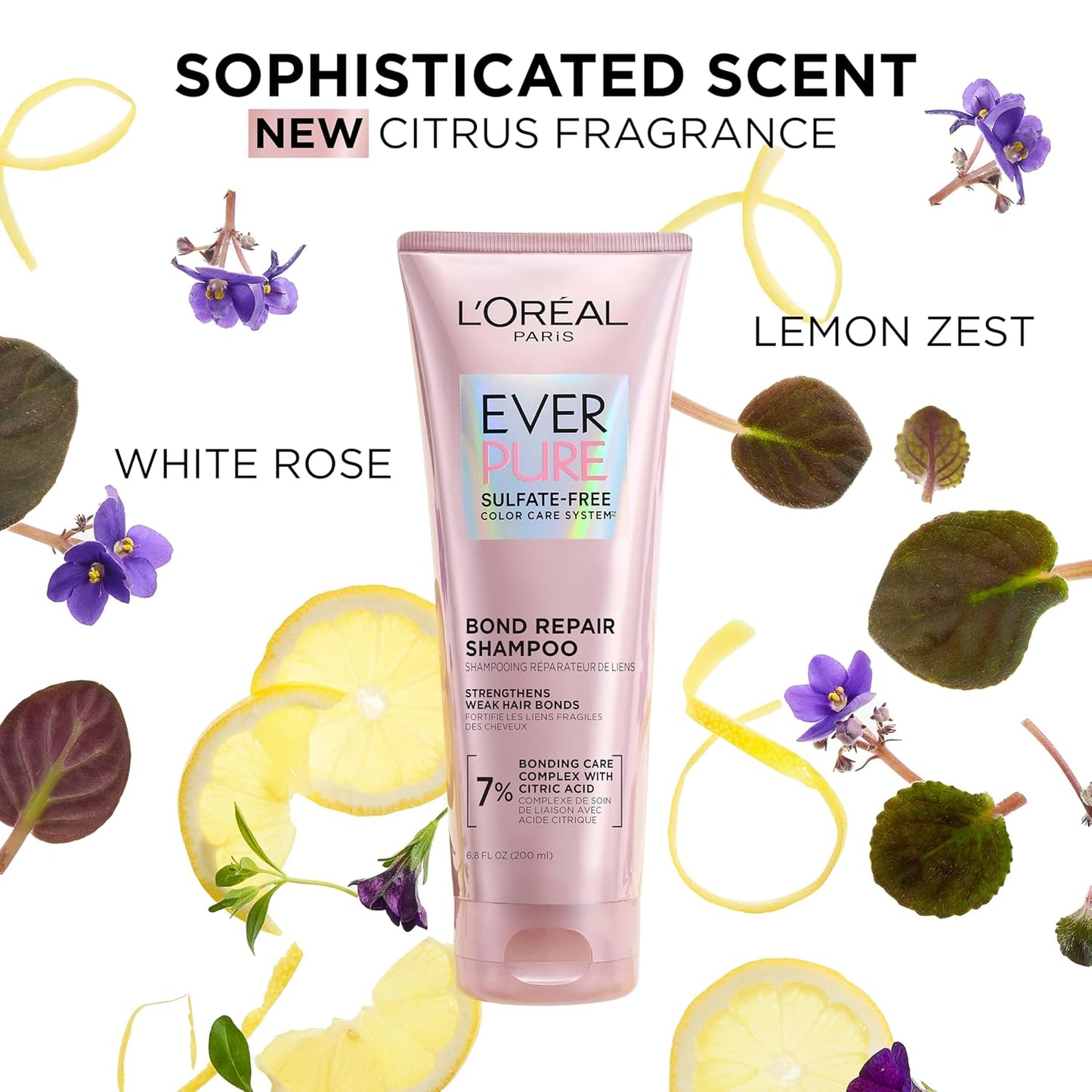 L'Oreal Paris EverPure Sulfate-Free Bond Repair Shampoo & Conditioner Set | Strengthens, Repairs & Smooths Damaged or Colored Hair | Vegan, Paraben-Free
