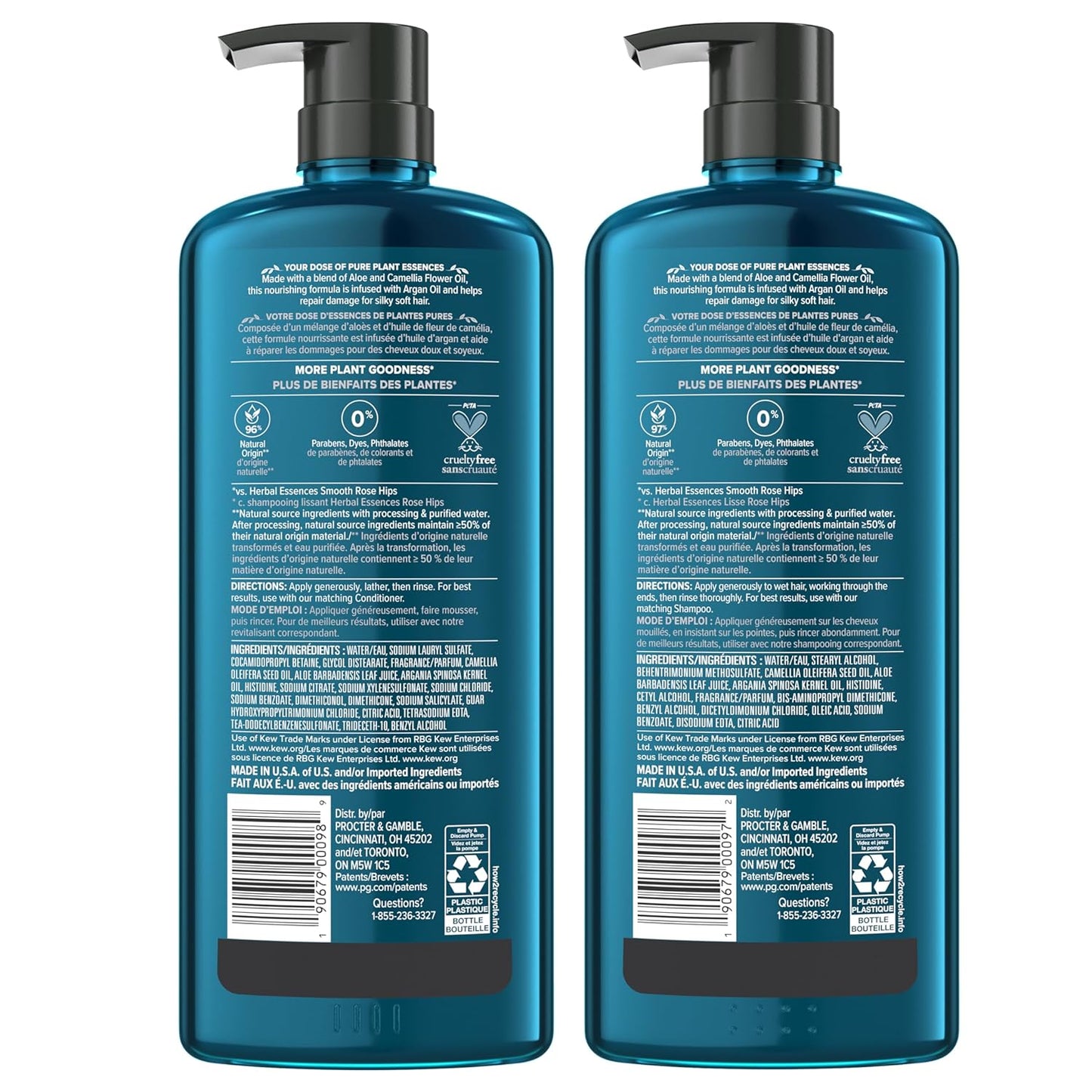 Herbal Essences Argan Oil Repair Shampoo & Conditioner Set | Moisturizing, Color-Safe, Paraben-Free, pH-Balanced | 20.2 fl oz, 2-Pack