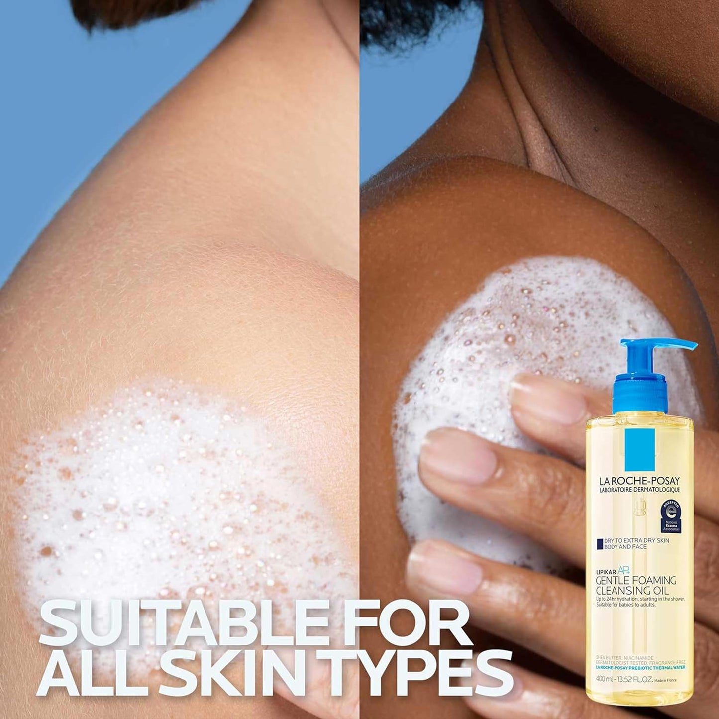 La Roche-Posay Lipikar AP+ Gentle Foaming Cleansing Oil | 24-Hour Hydration, Baby Safe, Fragrance-Free