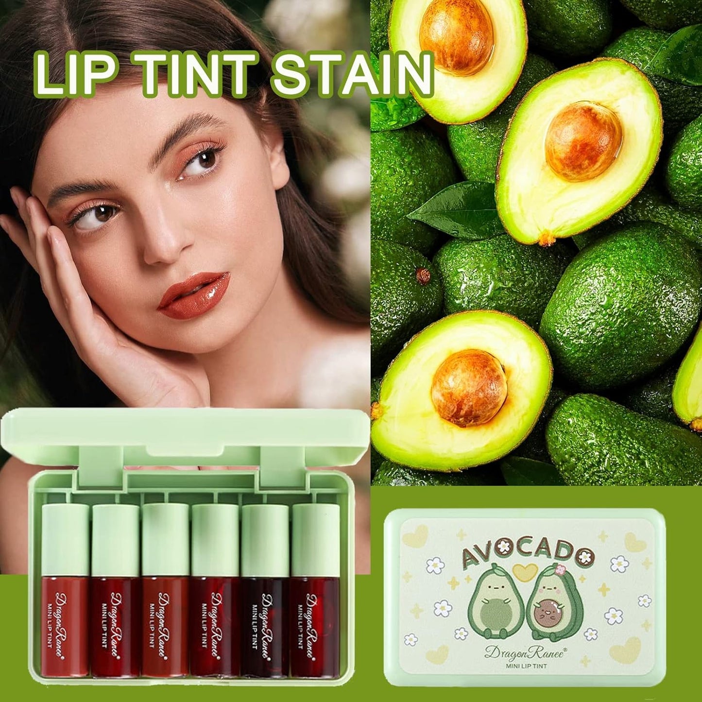 6 Colors Korean Velvet Lip Tint Stain Set – Mini Liquid Lipstick & Gloss, Long-Lasting, Waterproof & Moisturizing Lip Makeup