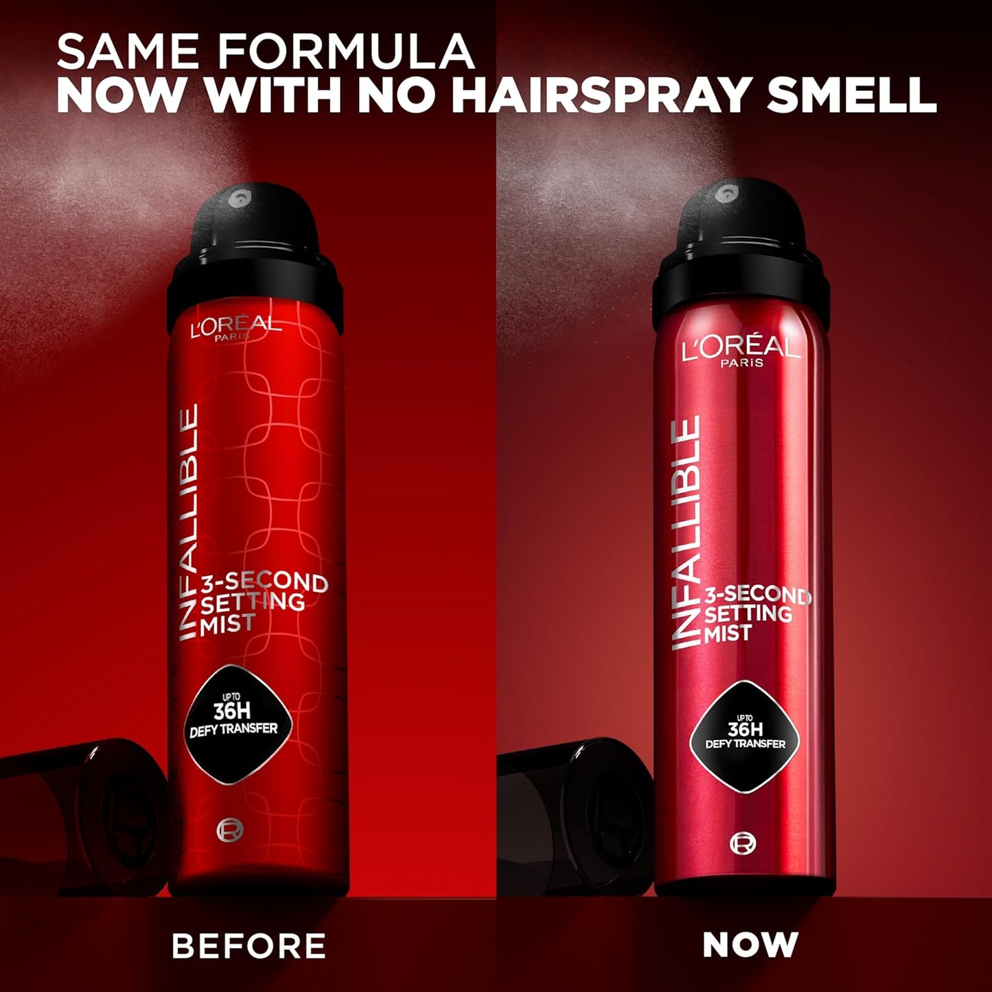 L'Oreal Paris Infallible 3-Second Setting Spray Mist – 36HR Makeup Hold, Microfine Mist, Clear 1.76oz
