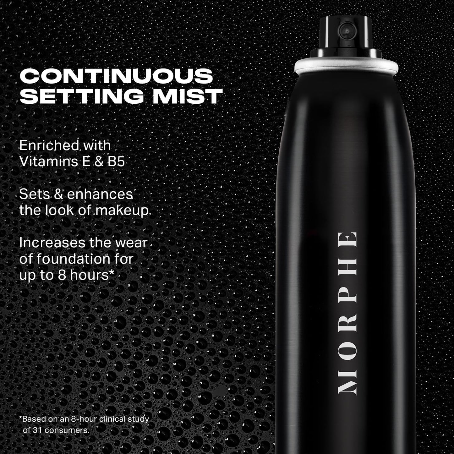 Morphe Continuous Setting Mist – Micro-Fine Makeup Setting Spray with Natural Radiant Finish (2.8 fl oz)