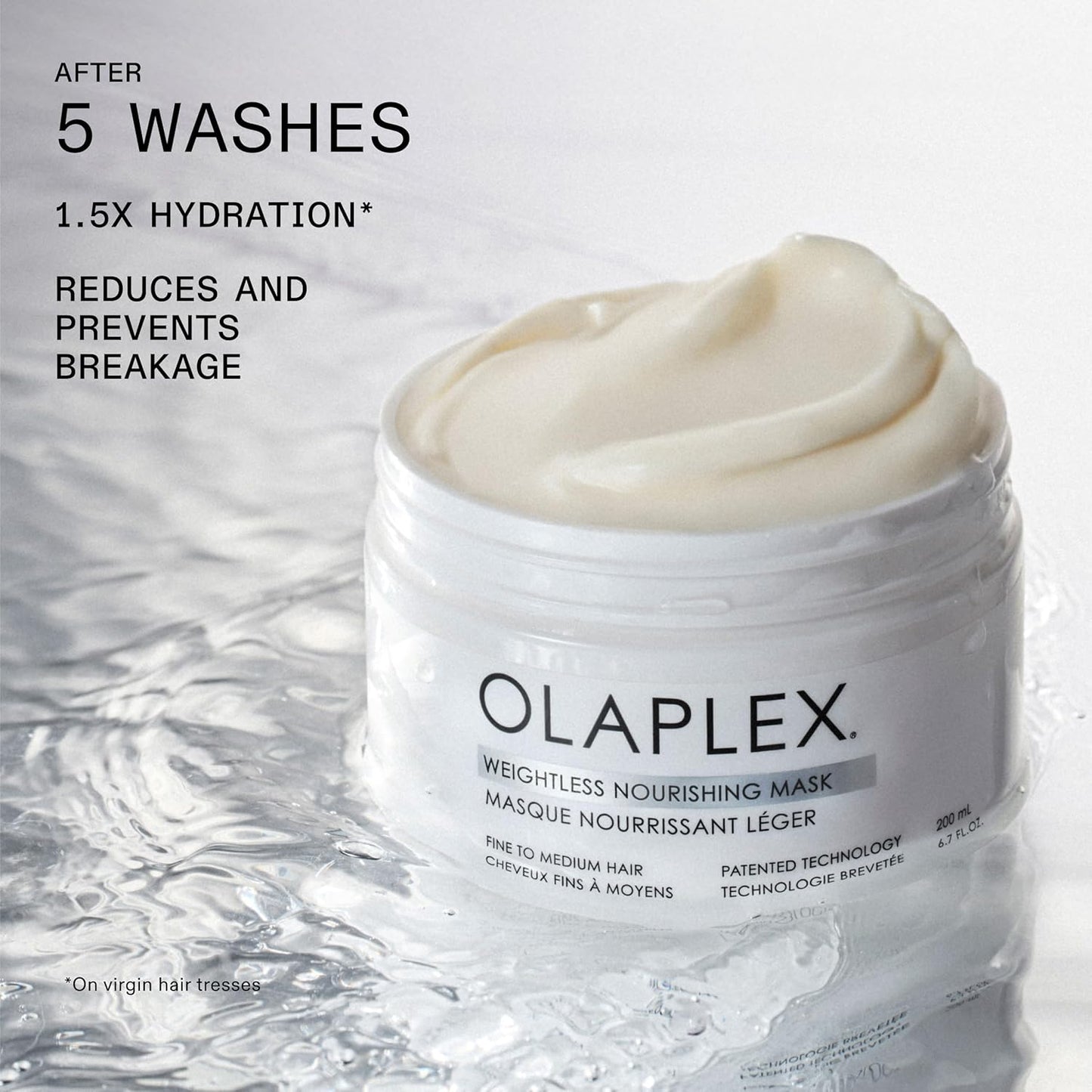 Olaplex Weightless Nourishing Mask – Hydrate, Volumize & Protect Fine to Medium Hair – 200ml / 6.7 fl oz