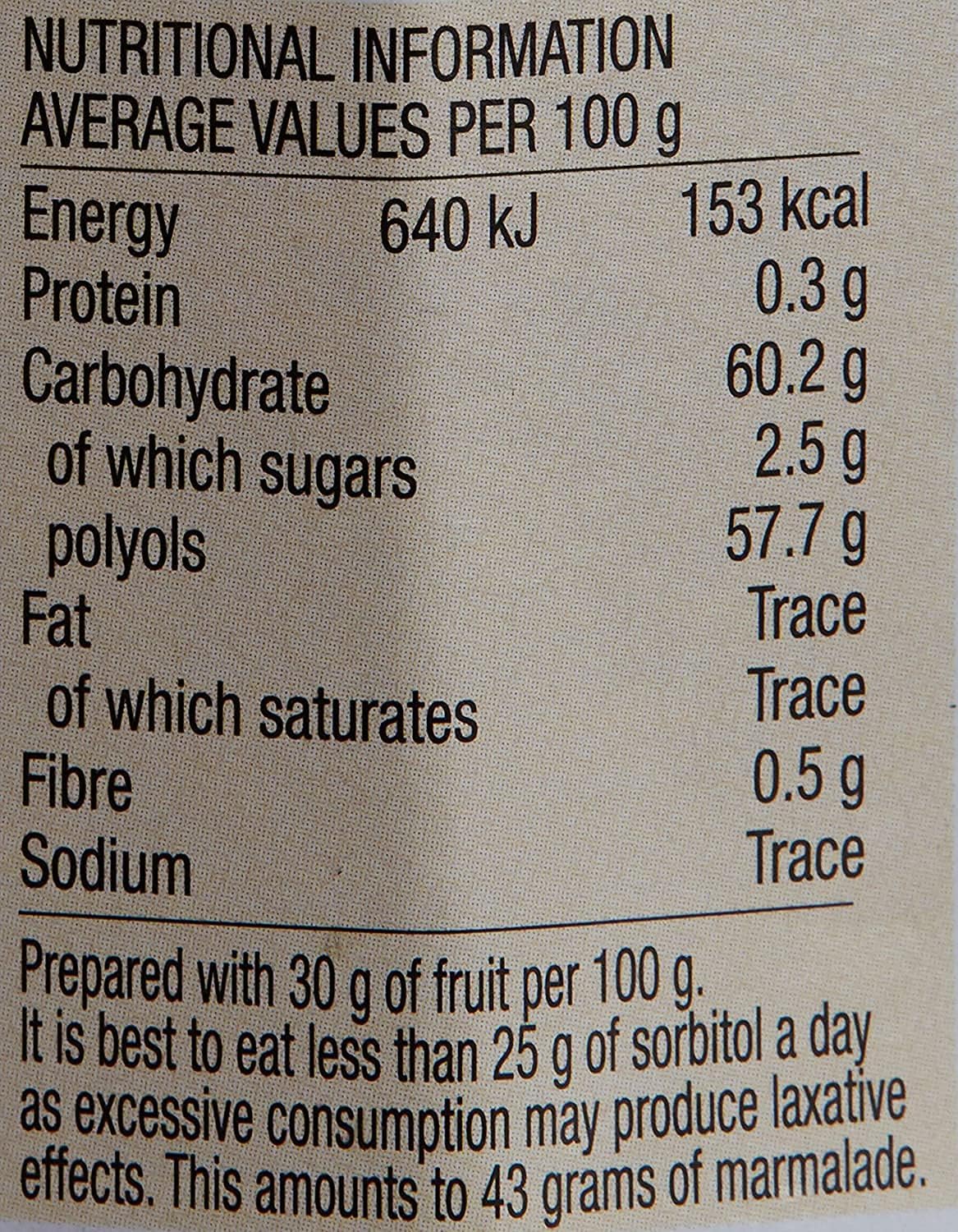 Stutes No Sugar Added Fine Cut Orange Marmalade – Diabetic Friendly Citrus Spread | 430g Glass Jar (Imported)