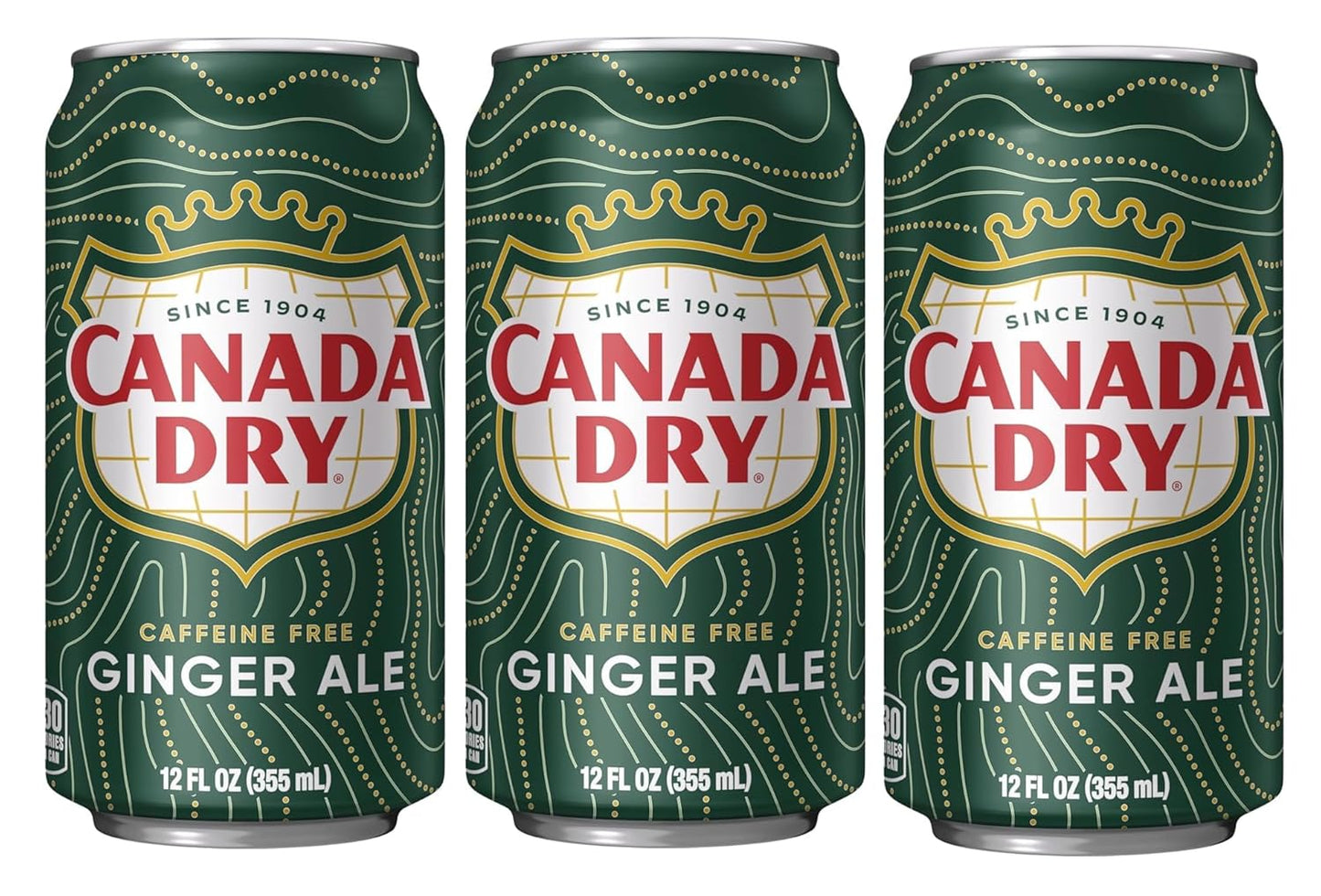 Canada Dry Ginger Ale – Classic Sparkling Soda with Refreshing Ginger Taste 355ml (Pack of 3, Imported)