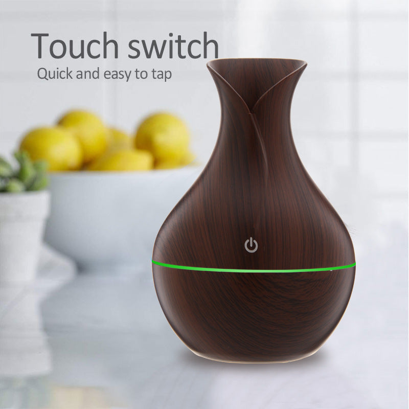 مرطب هواء بارد على شكل مزهرية من LuxuryGlow - موزع روائح عطرية USB سعة 130 مل للمنزل والمكتب