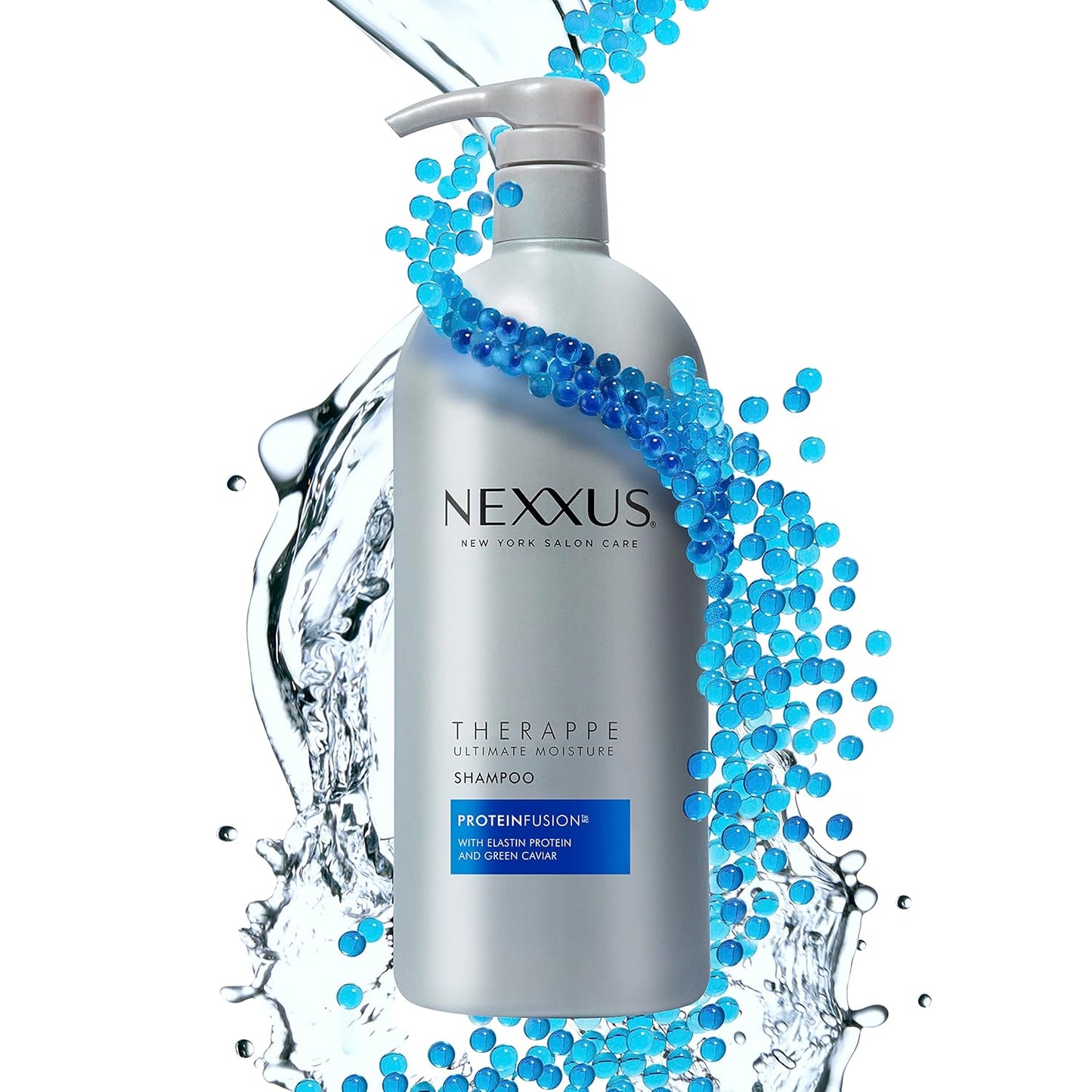 Nexxus Therappe & Humectress Shampoo & Conditioner Set – Moisturizing Hair Care with Caviar Complex & Elastin Protein – Silicone-Free for Dry, Damaged Hair (33.8 oz, 2 Pack)