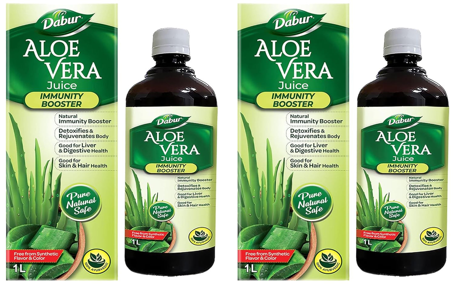 Dabur Aloe Vera Juice - 1L | Ayurvedic Health Juice For Good Skin & Hair Health | Detoxifies & Rejuvenates Skin & Body | Good For Liver & Digestive Health | Immunity Booster