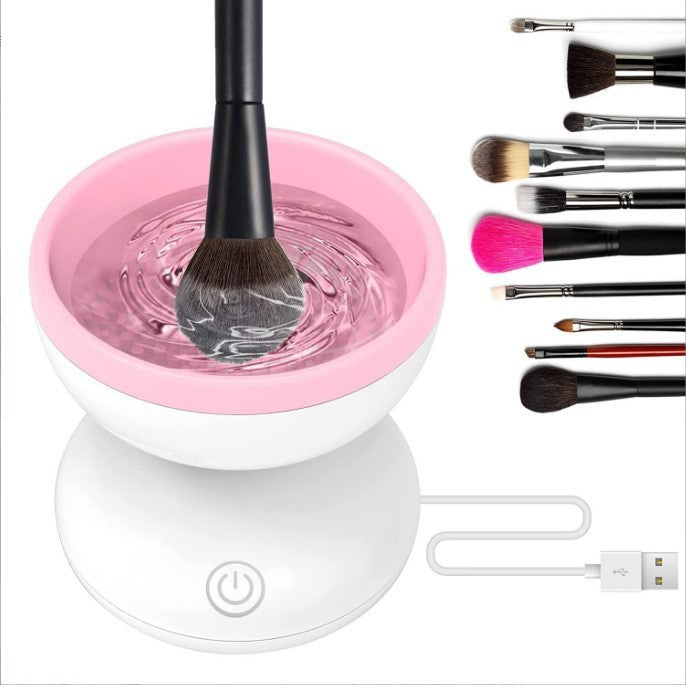 منظف فرش المكياج الكهربائي LuxuryGlow - أداة تنظيف تلقائية محمولة بمنفذ USB