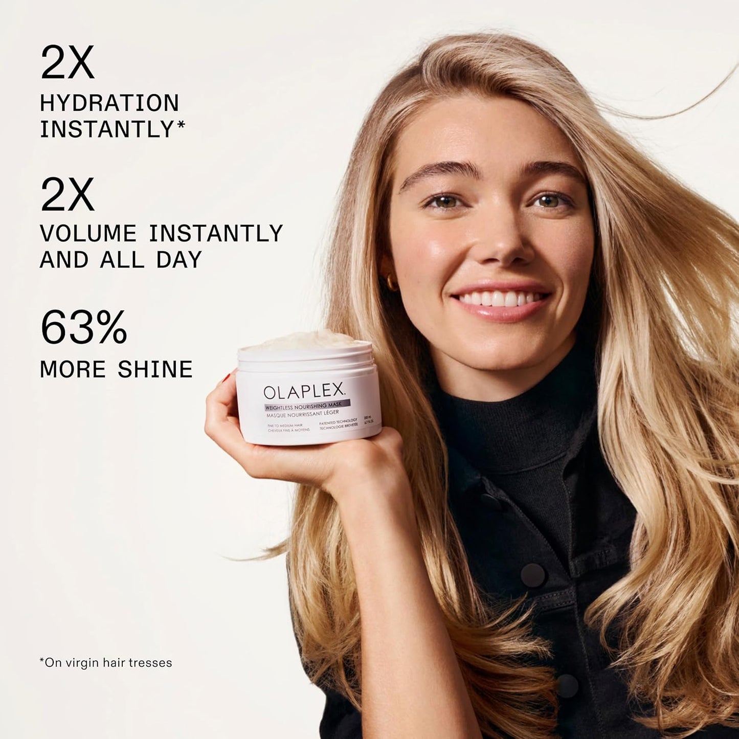 Olaplex Weightless Nourishing Mask – Hydrate, Volumize & Protect Fine to Medium Hair – 200ml / 6.7 fl oz