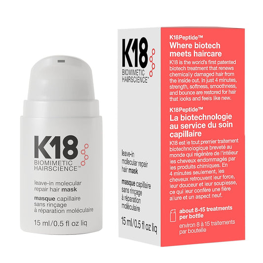 K18 Leave-In Molecular Hair Mask – Repairs & Restores Damaged Hair (1 oz)