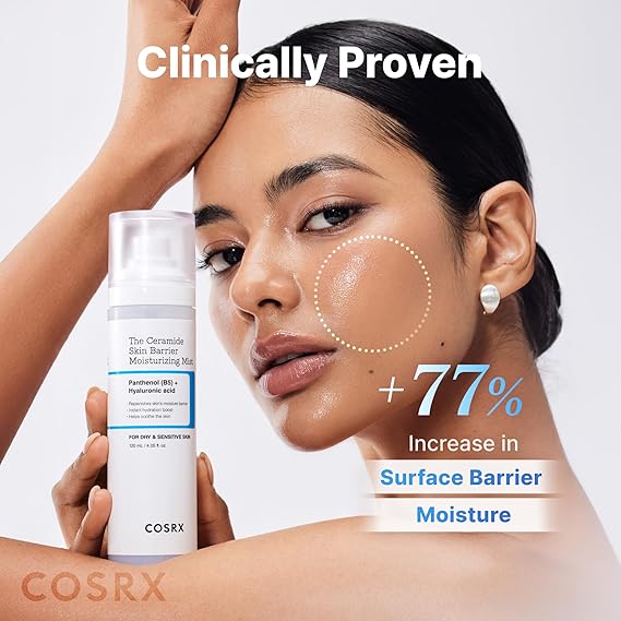 COSRX Barrier Cream Face Mist – Hydrating Milky Toner Spray with Ceramides & Hyaluronic Acid for Stronger Skin Barrier (4.06oz, Korean Skincare)