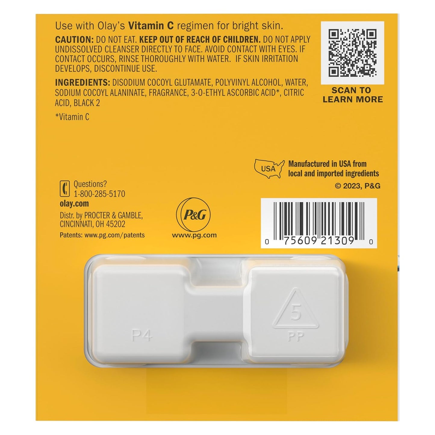 Olay Cleansing Melts with Vitamin C – Water-Activated Face Cleanser Pads for All Skin Types, 12 Count