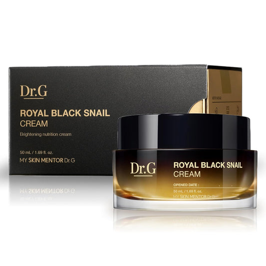 Dr. G Royal Black Snail Cream 50ml – Snail Mucin Moisturizer for Elasticity, Hydration & Blemish Care