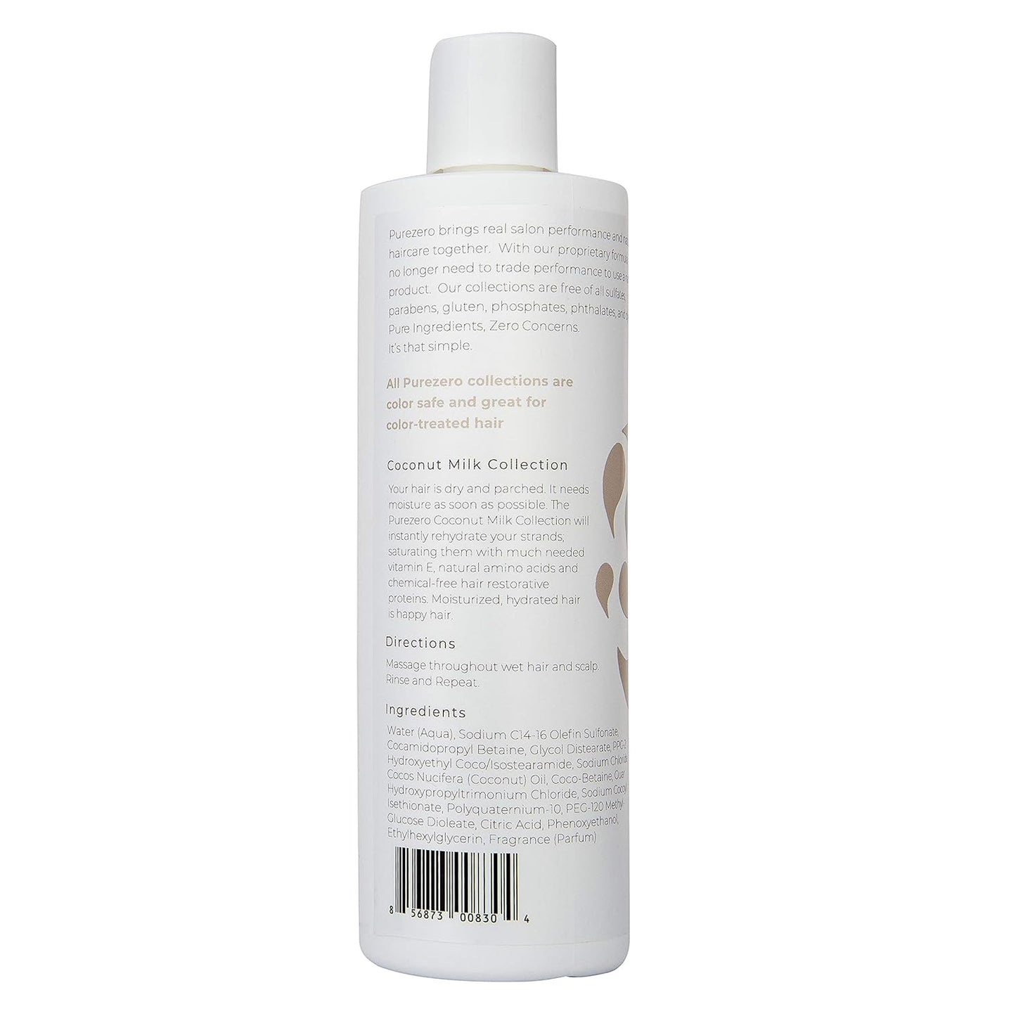 Purezero Coconut Milk Shampoo & Conditioner Set – Vegan, Sulfate-Free, Hydrating & Anti-Frizz Hair Care