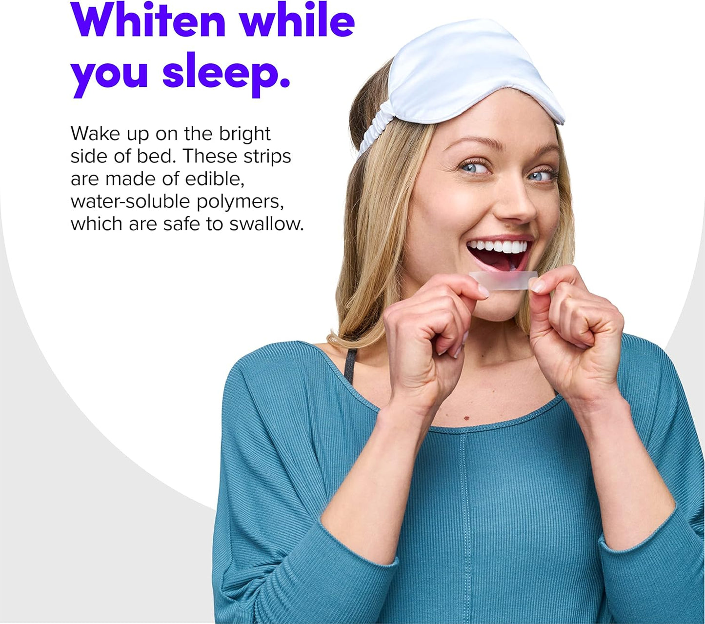 SmileDirectClub Fast Dissolving Teeth Whitening Strips – 18 Enamel-Safe Strips with Professional Hydrogen Peroxide, 2X Faster Results for Sensitive Teeth