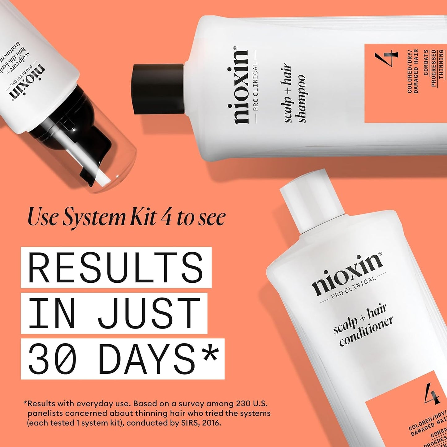 Nioxin Shampoo & Conditioner Liter Duo Set with Pumps | Strengthen, Nourish & Boost Hair Density for Thinning, Colored & Damaged Hair (Systems 1-4)