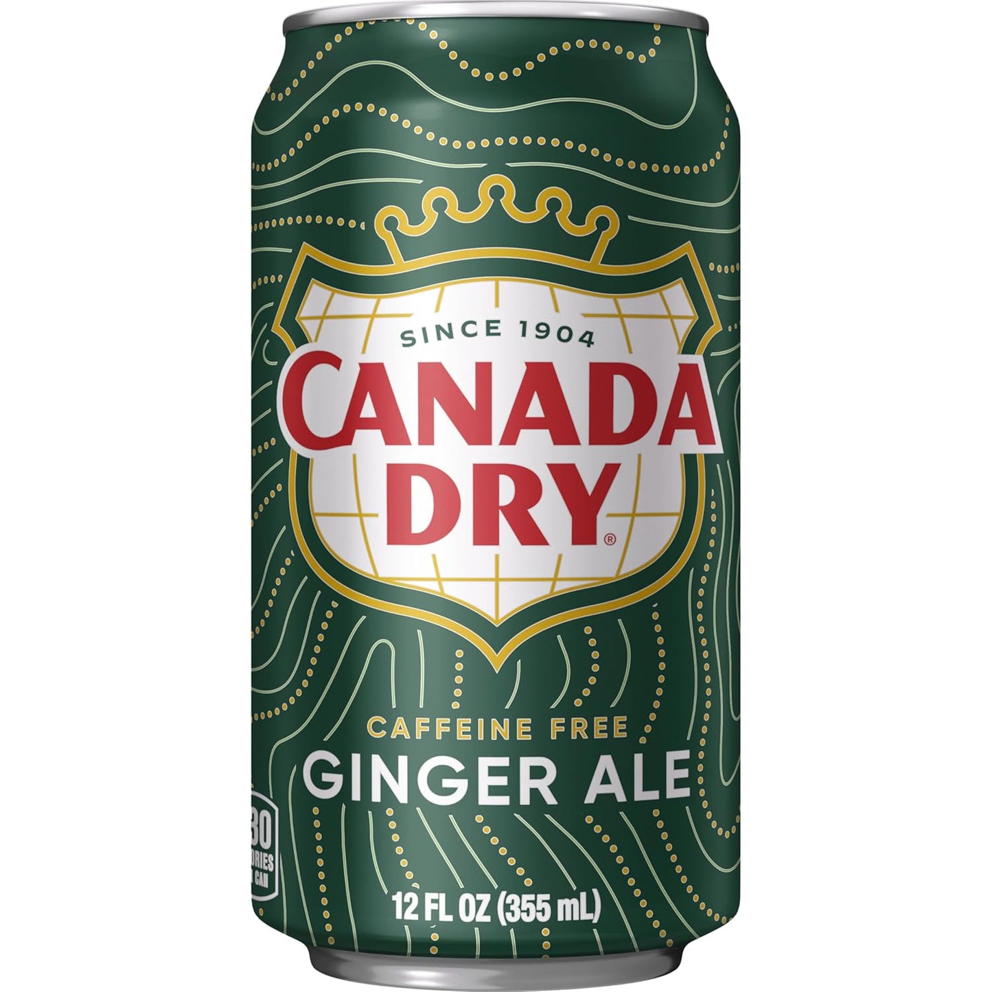 Canada Dry Ginger Ale – Refreshing Caffeine-Free Sparkling Drink, 355ml Imported Can
