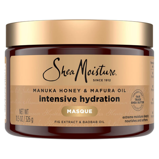 SheaMoisture Intensive Hydration Hair Masque with Manuka Honey & Mafura Oil – Deep Conditioner for Dry, Damaged, Curly Hair (11.5 oz)