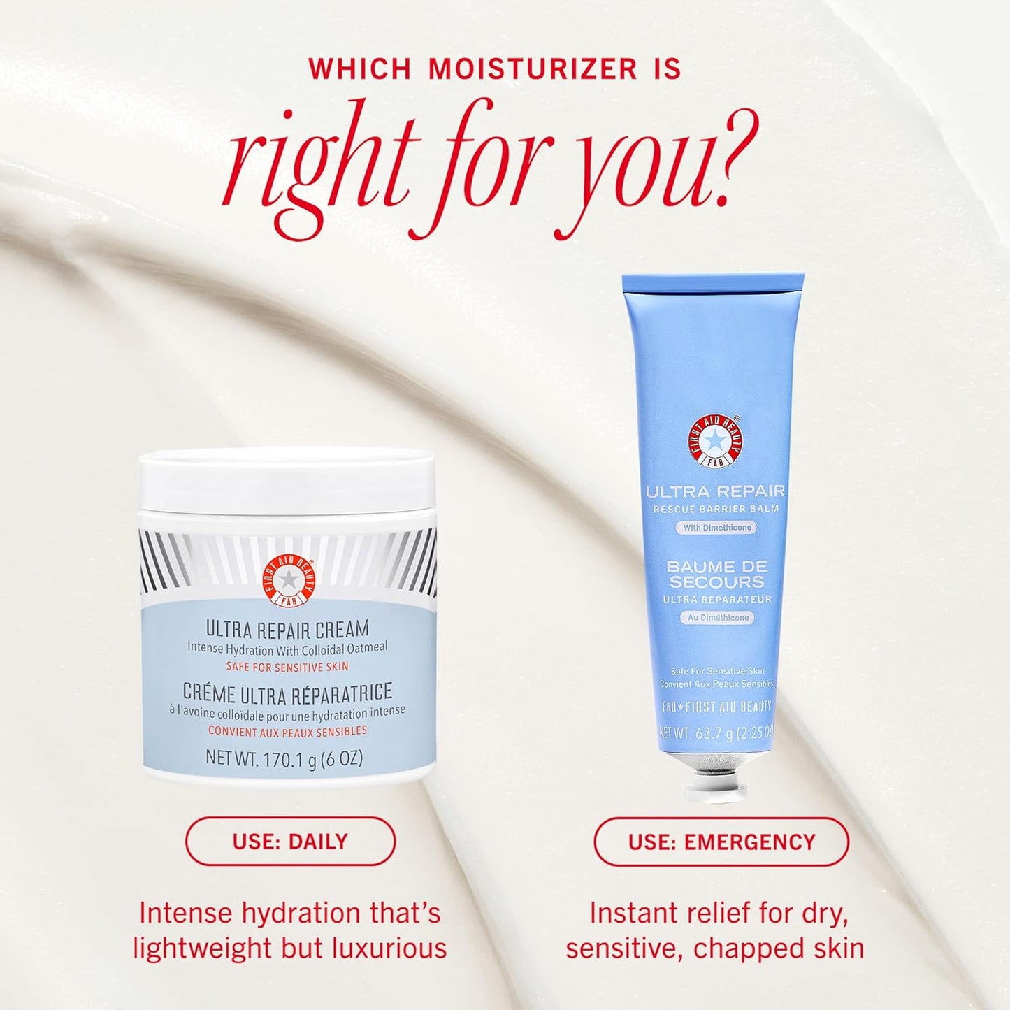 First Aid Beauty Ultra Repair Cream – Intense Hydration & Skin Barrier Support