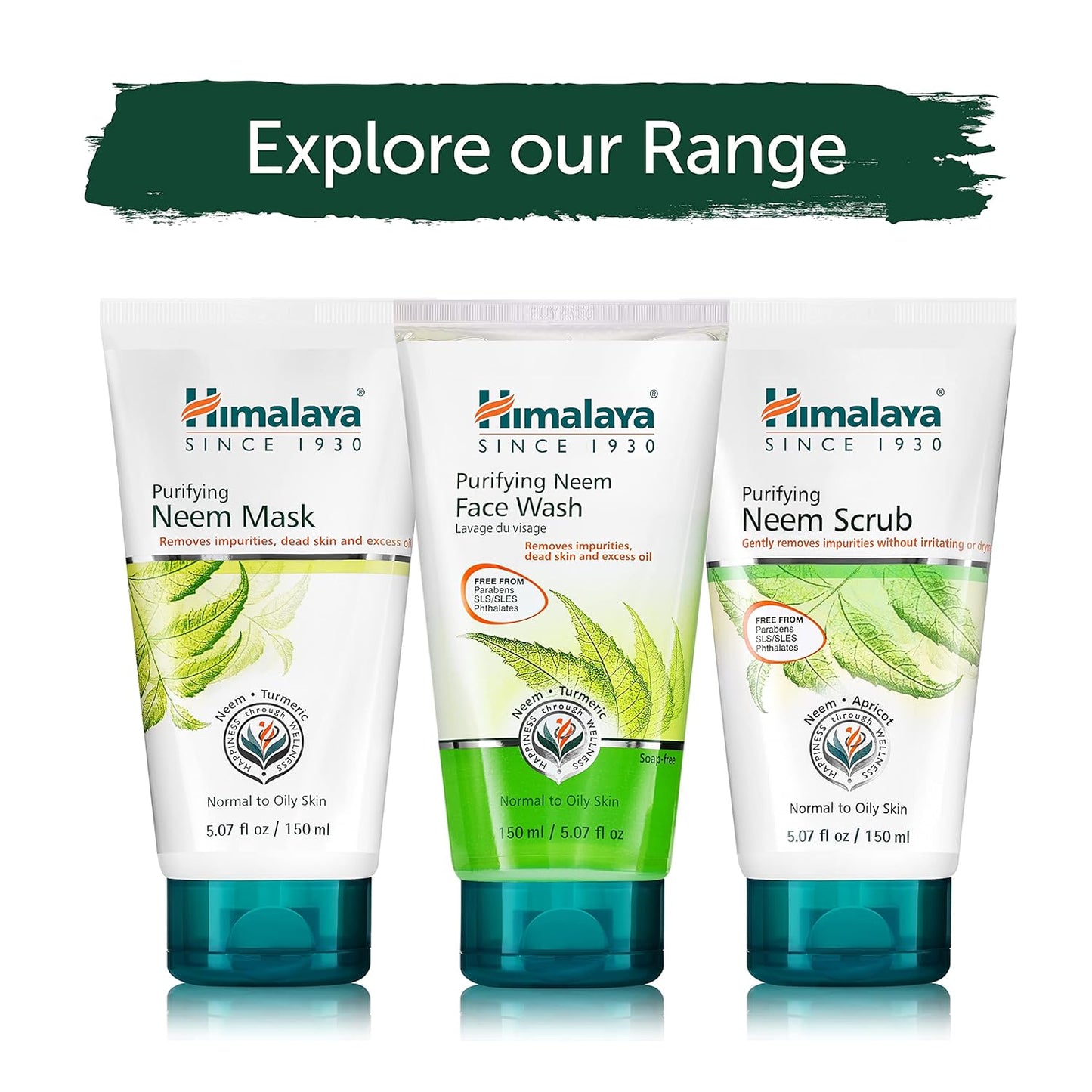 Himalaya Purifying Neem Scrub – Exfoliating Face Scrub with Neem & Apricot | Paraben-Free, SLS-Free, Dermatologically Tested | For Normal to Oily Skin – 150mL