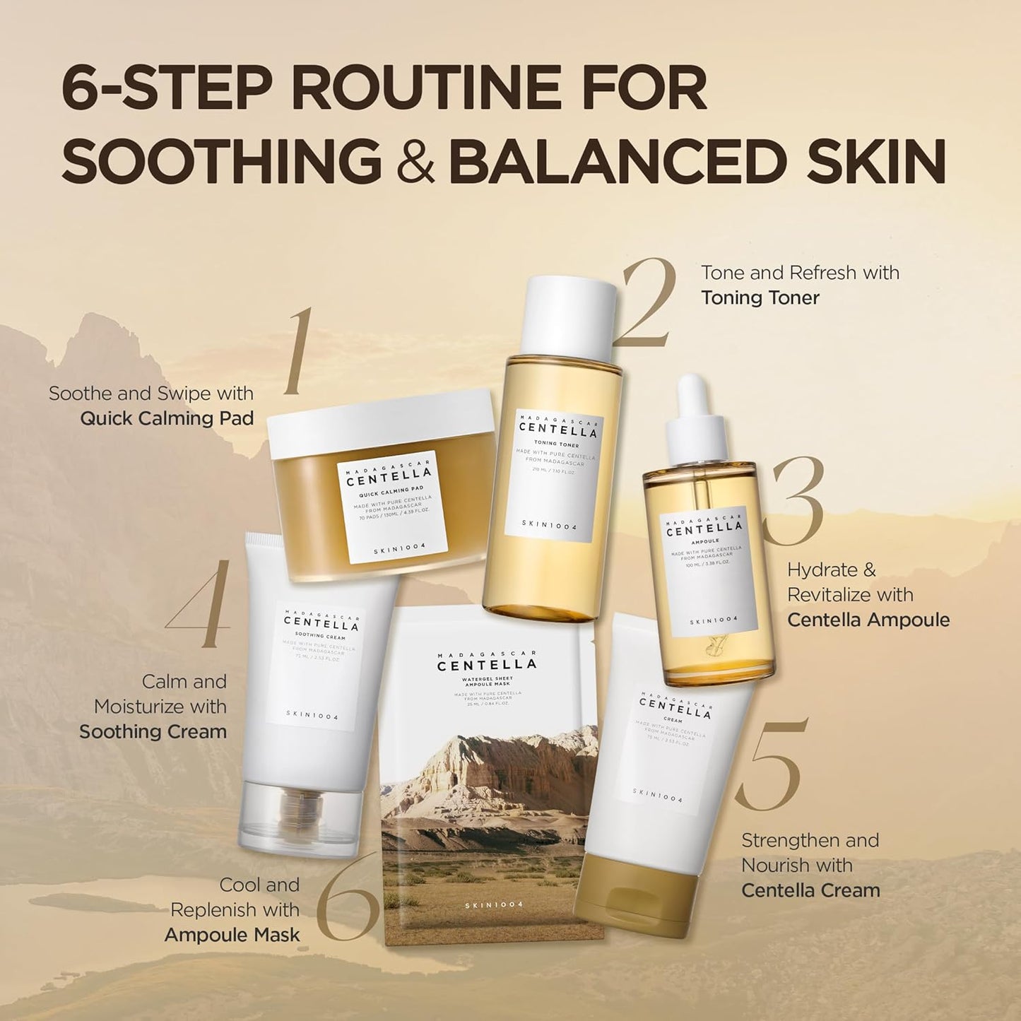 SKIN1004 Madagascar Centella Asiatica Ampoule Serum – Soothing & Hydrating Korean Facial Serum for Sensitive Skin (55ml)