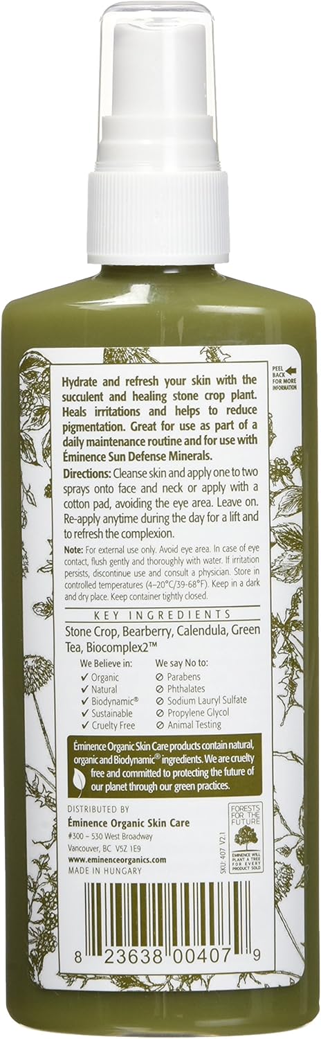 Eminence Organic Skincare Stone Crop Hydrating Mist – Alcohol-Free Facial Spray & Toner for All Skin Types, Refreshing & Moisturizing, 4.2 oz
