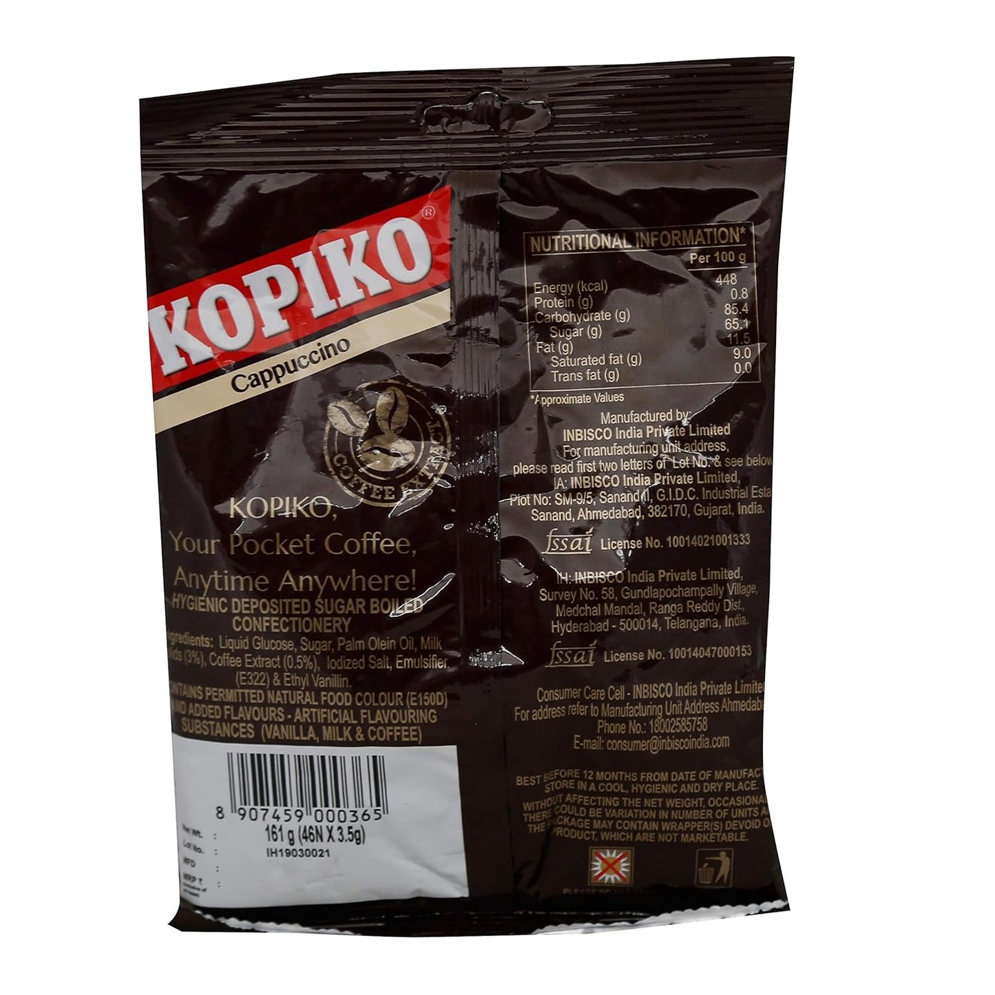 Kopiko Cappuccino Coffee Candy – Real Coffee Extracts, Rich & Creamy Taste, 160g (Imported from Mayora Indonesia)