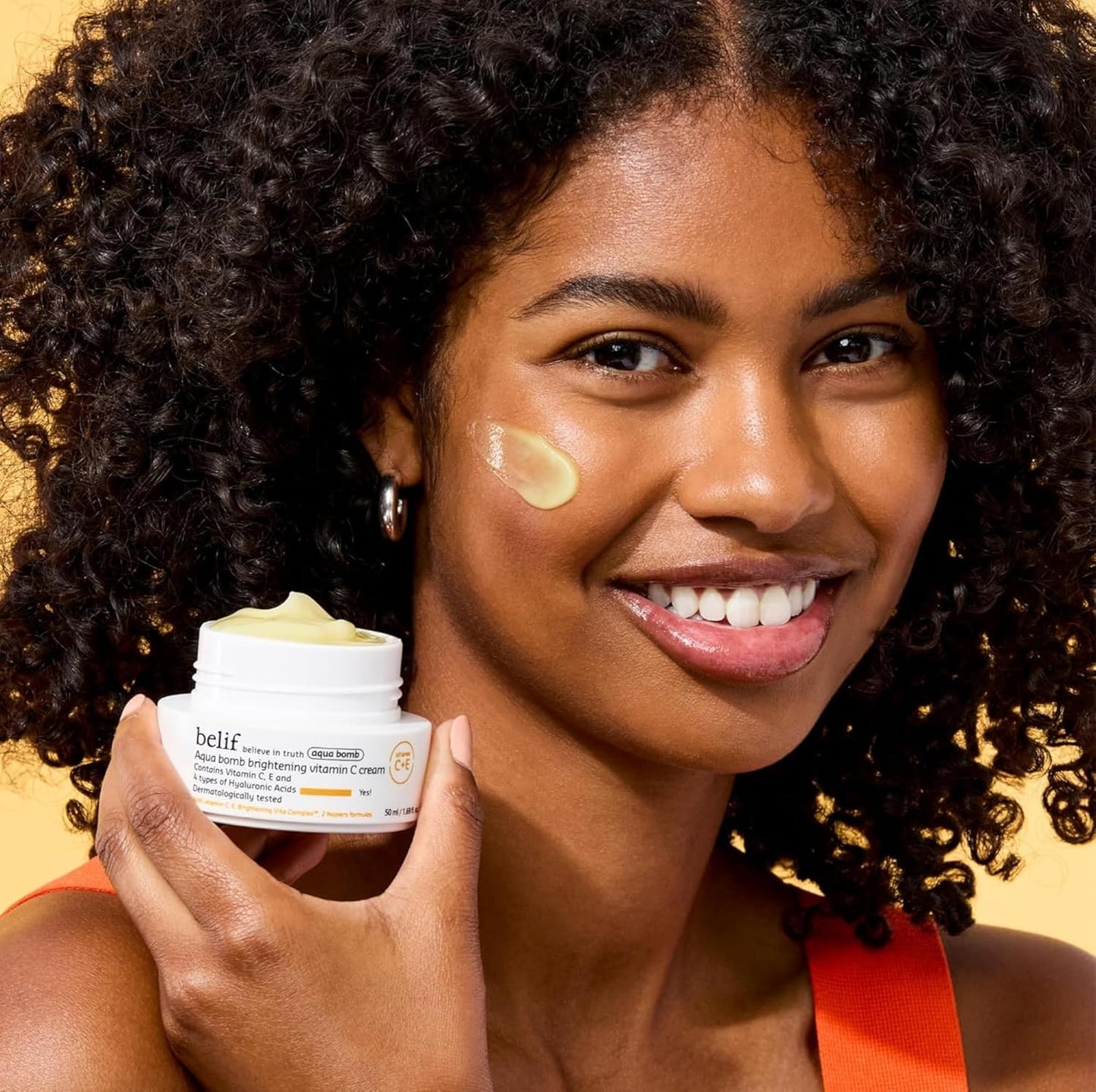 Belif Aqua Bomb Vitamin C Face Cream – Hydrating Moisturizer with Hyaluronic Acid & Vitamin E for Radiant, Glowing Skin (1.68 fl oz)