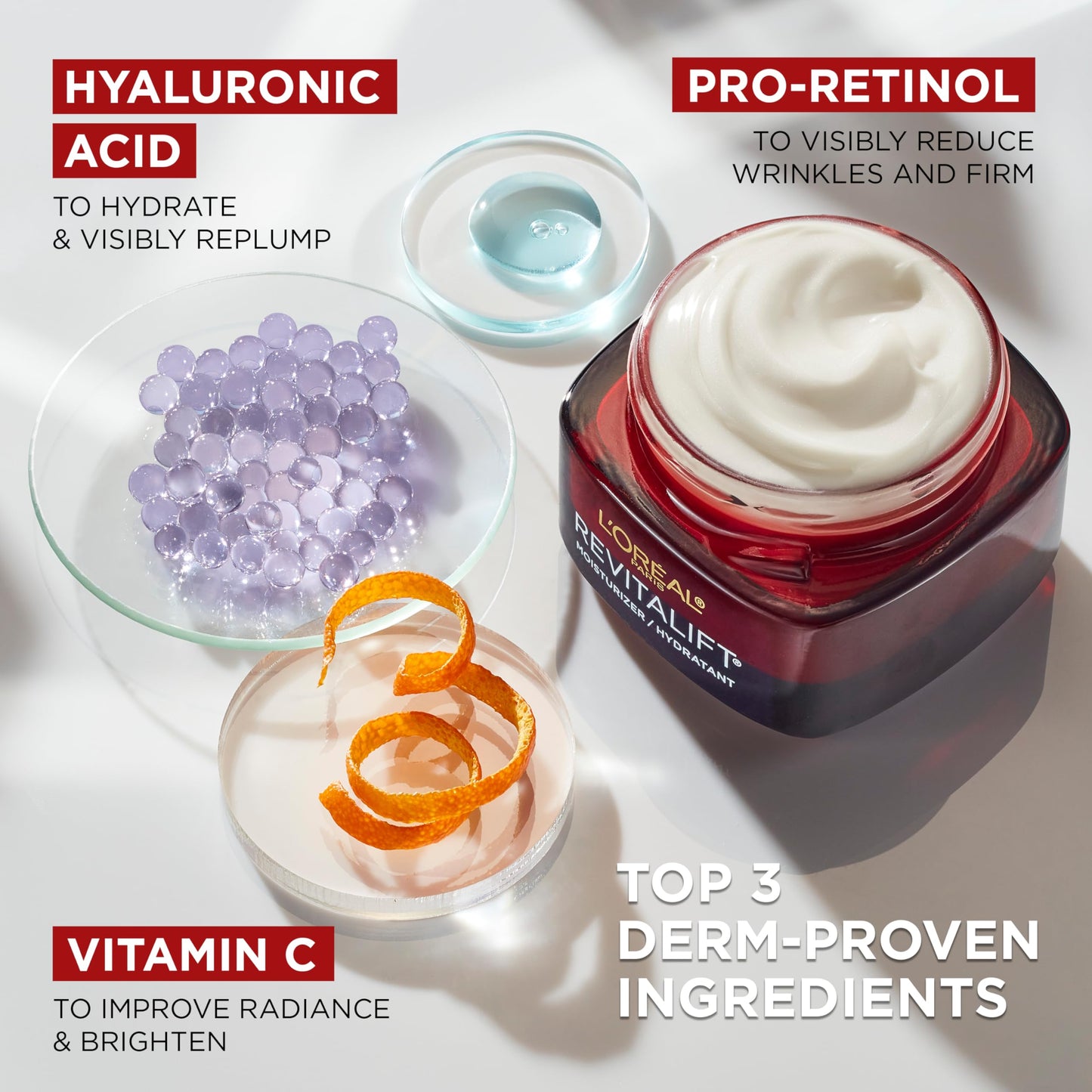 L'Oreal Paris Revitalift Triple Power Face and Neck Moisturizer, Anti Aging Face Cream with Broad Spectrum SPF 30, Pro-Retinol, Hyaluronic Acid and Vitamin C, 1 Kit