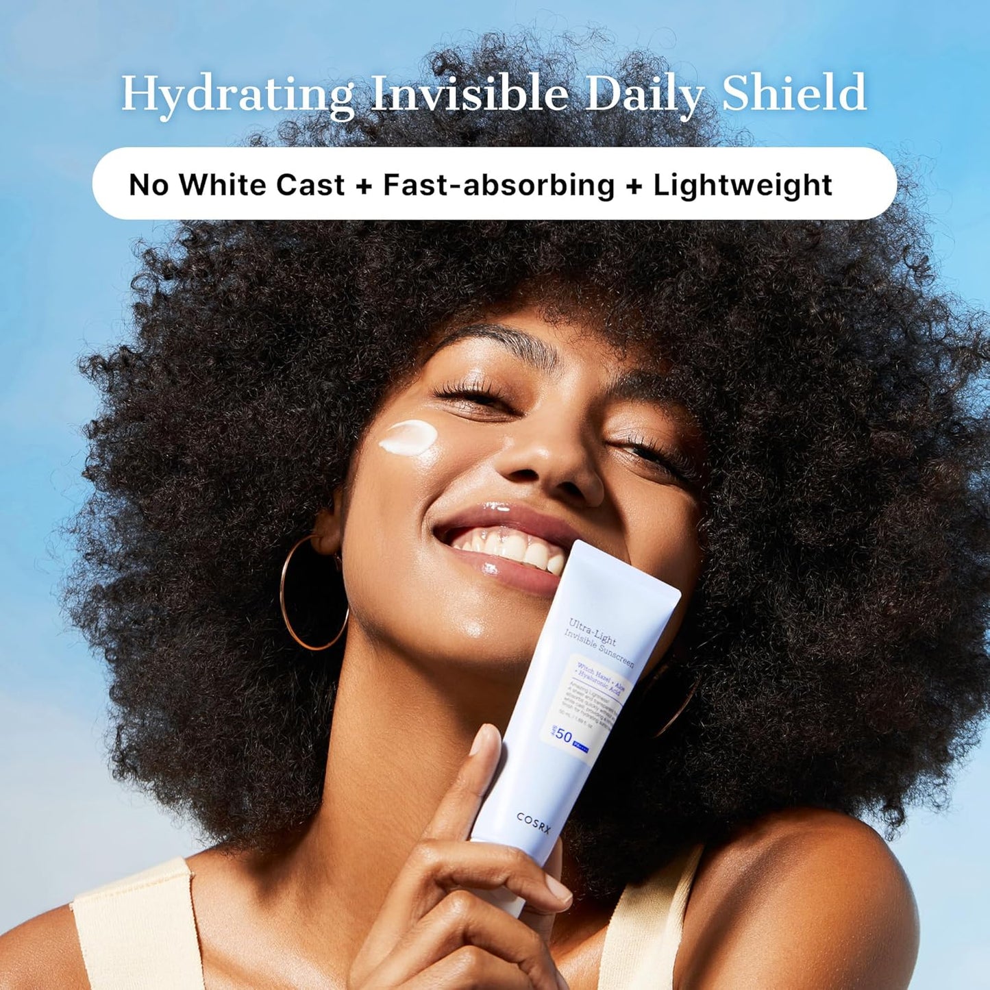 COSRX Ultra-Light Invisible Sunscreen SPF 50 – Hydrating Broad Spectrum UV Protection (55g)