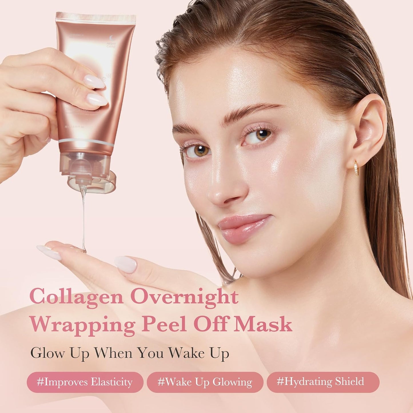 Medicube Collagen Overnight Peel-Off Facial Mask – Firming, Hydrating & Anti-Aging Korean Skincare (75ml)