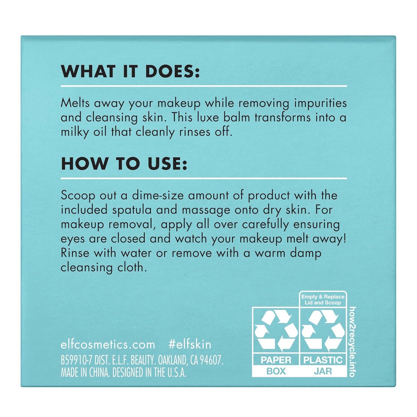 e.l.f. Holy Hydration! Makeup Melting Cleansing Balm – Hydrating Makeup Remover, 3.54 Oz