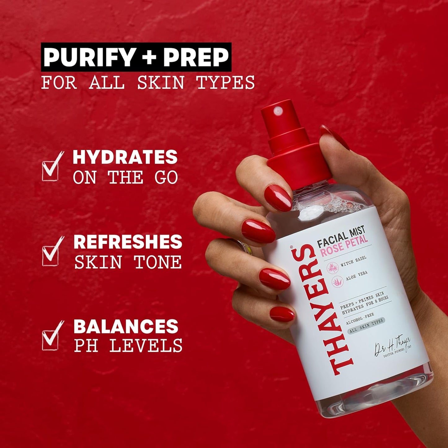 Thayers Alcohol-Free Witch Hazel Facial Mist Toner with Aloe Vera & Rose Petal – 8 oz