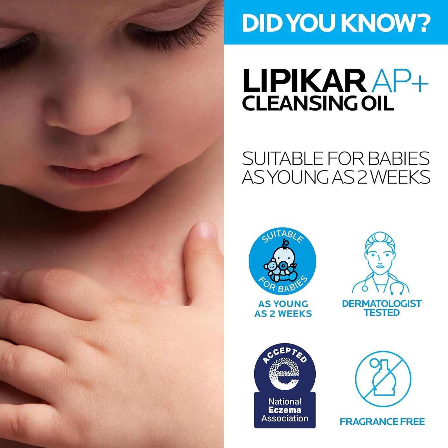 La Roche-Posay Lipikar AP+ Gentle Foaming Cleansing Oil | 24-Hour Hydration, Baby Safe, Fragrance-Free
