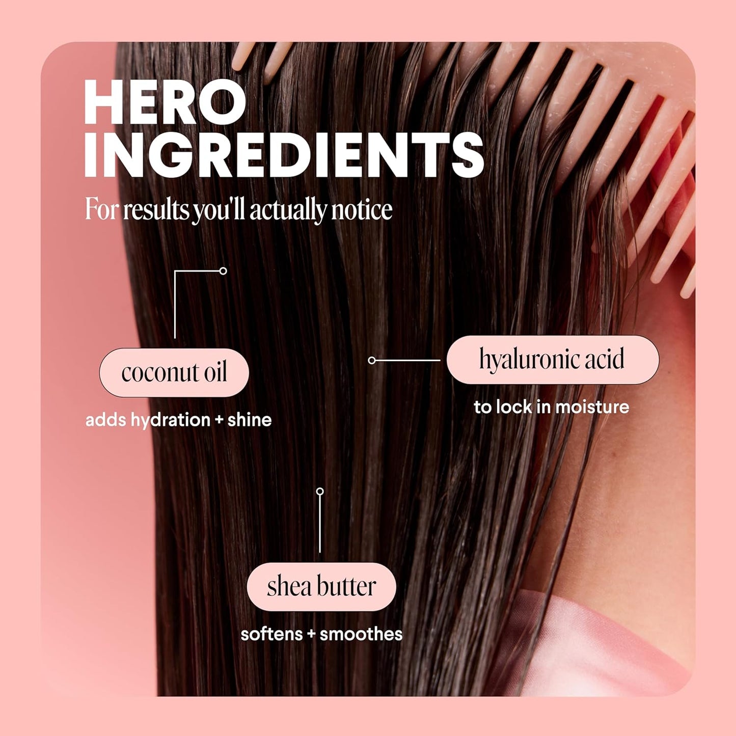 MONDAY Haircare Moisture Shampoo & Conditioner Set – Hydrating Hair Care with Coconut Oil, Shea Butter & Hyaluronic Acid (12 fl oz, 2-Pack)