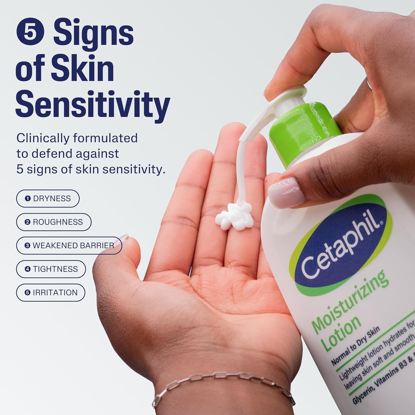 Cetaphil Moisturizing Lotion for Face & Body – Hydrating Lotion for All Skin Types, Sensitive Skin Safe, Fragrance-Free & Non-Comedogenic, 20oz