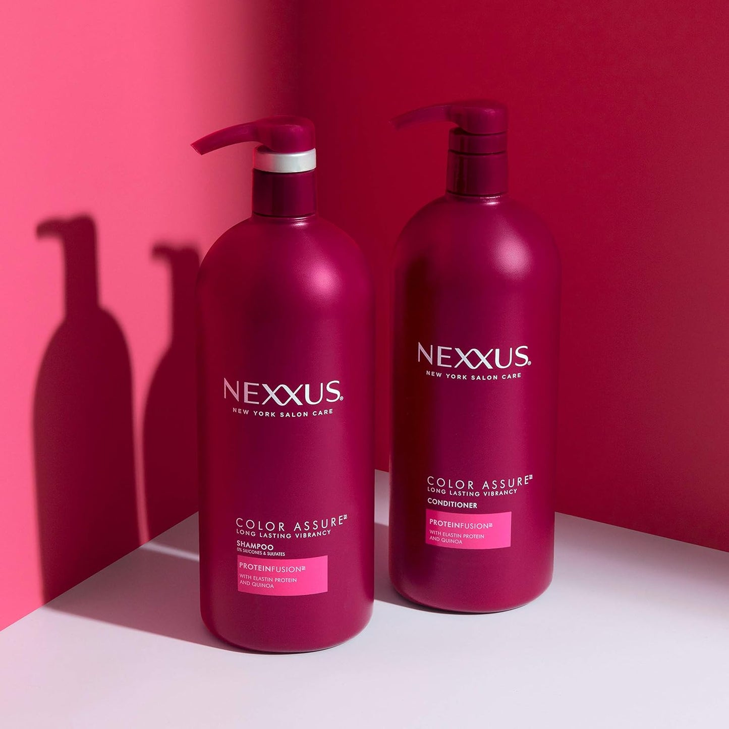 Nexxus Color Assure Shampoo & Conditioner Set – Protects Color Vibrancy Up to 40 Washes – For Color Treated Hair – 33.8 fl oz Each, 2 Pack