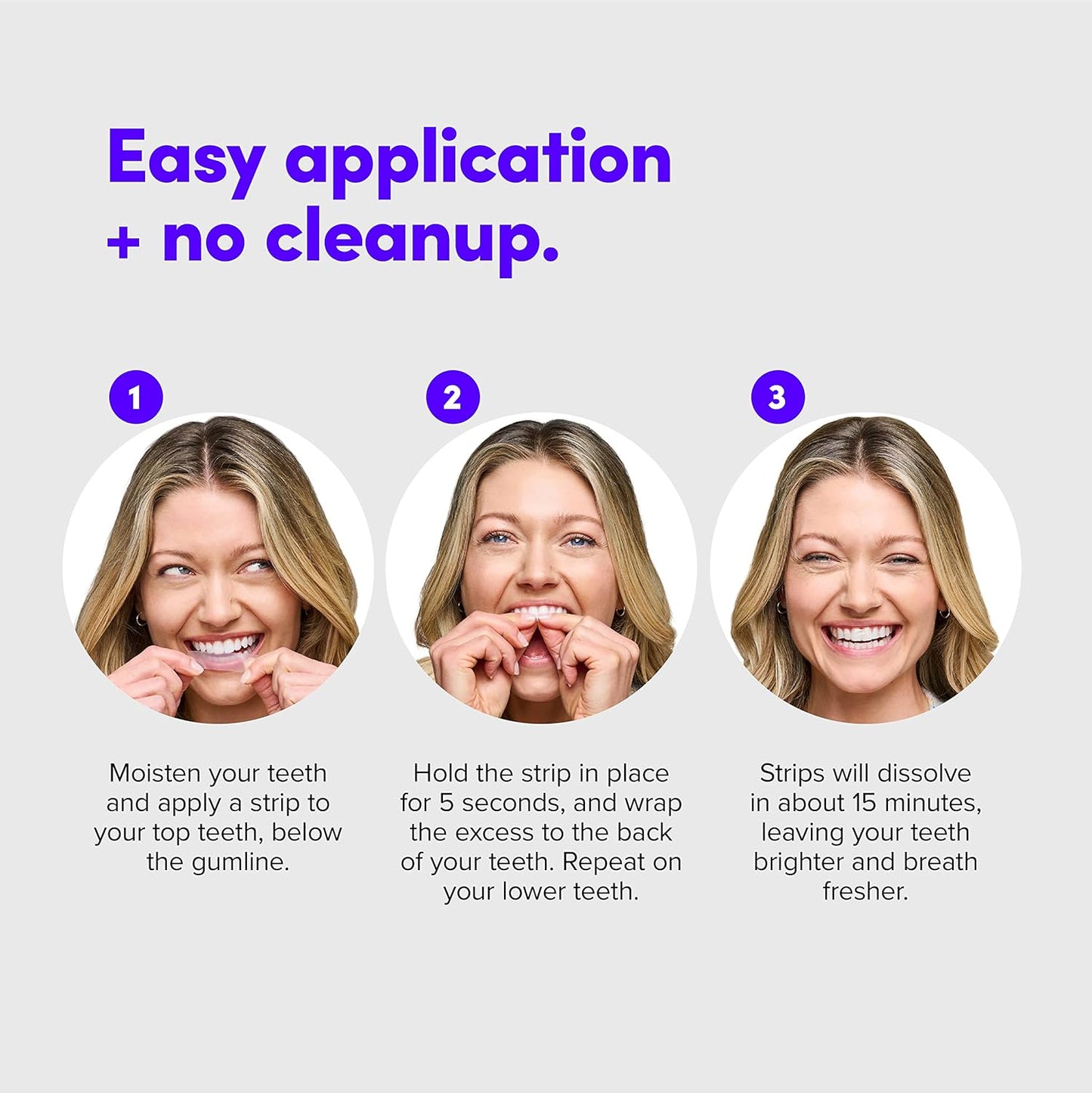 SmileDirectClub Fast Dissolving Teeth Whitening Strips – 18 Enamel-Safe Strips with Professional Hydrogen Peroxide, 2X Faster Results for Sensitive Teeth