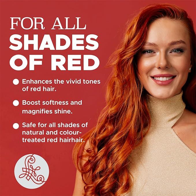 Luseta Red Hair Shampoo & Conditioner Set | Sulfate-Free, Color Protection & Copper Brightening with Pomegranate Extract (2 x 16.9 fl oz)