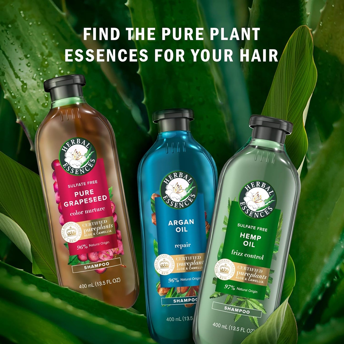 Herbal Essences Argan Oil Repair Shampoo & Conditioner Set | Moisturizing, Color-Safe, Paraben-Free, pH-Balanced | 20.2 fl oz, 2-Pack
