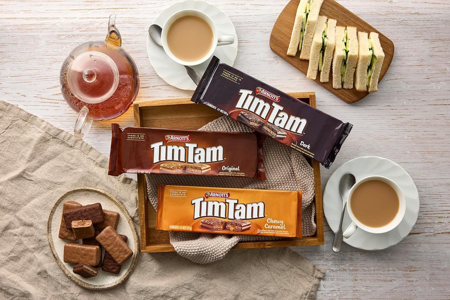 Arnotts TimTam Dark Chocolate Biscuits – Cream-Filled Chocolate Bars | 163g (Imported, Vegetarian)